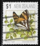 Stamps New Zealand -  Mariposas - Forest Ringlet (Dodonodia helmsii)