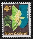 Stamps New Zealand -  Mariposas - Puriri Moth