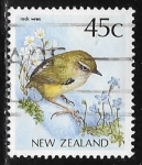 Stamps New Zealand -  Aves - Rock Wren