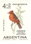 Sellos de America - Argentina -  Churrinche