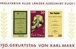 Sellos del Mundo : Europa : Alemania : 150º aniversario del nacimiento de Karl Marx.