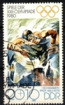 Stamps : Europe : Germany :  Juegos Olímpicos de Verano 1980 - Moscú(Natación).
