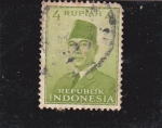 Sellos de Asia - Indonesia -  PRESIDENTE SUKARNO