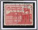 Stamps Denmark -  Estatua d' Frederic V