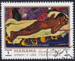 Stamps United Arab Emirates -  Manao-Tupapau, Gauguin