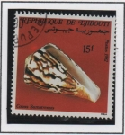 Stamps : Africa : Djibouti :  Conchas: Conus Sumatrensis