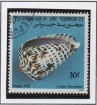 Stamps Djibouti -  Conchas: Conus Inscriptus