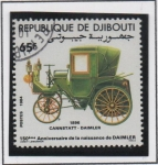 Stamps Djibouti -  Gottlied Daimier: Descapotable 1896
