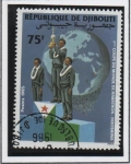Sellos de Africa - Djibouti -  Maraton , Primera Copa Mundial'85 Hiroshima