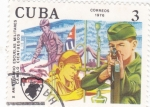 Sellos de America - Cuba -  X aniversario escuelas militares Camilo Cienfuegos