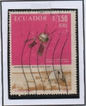 Stamps : America : Ecuador :  Satélites Frances D1