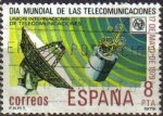 Stamps Spain -  ESPAÑA 1979 2523 Sello Dia Mundial de la Telecomunicaciones Satelite y Estacion Terrestre Usado