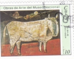 Sellos de America - Cuba -  obras de arte del museo nacional-La vaca