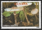 Stamps Guyana -  Setas - Lepiota cristata