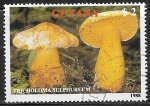 Sellos de America - Guyana -  Setas - Tricholoma sulphureum