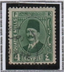 Sellos de Africa - Egipto -  Rey Fuad