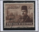 Sellos de Africa - Egipto -  Rey Farouk