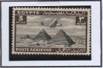Sellos de Africa - Egipto -  Avión y Pirámides d' Gaza