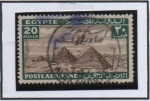 Stamps Egypt -  Avión y Pirámides d' Gaza