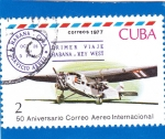 Stamps : America : Cuba :  50 aniversario Correo Aéreo Internacional