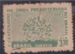 Sellos de America - Brasil -  1º Centenario obra Presbiteriana en Brasil