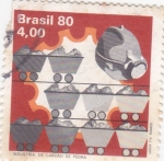 Stamps Brazil -  Minería de carbón
