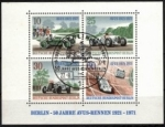 Stamps Germany -  Bloque de 4 sellos-50 años de carreras AVUS .