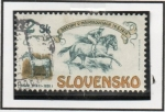 Stamps Slovakia -  Carreras d' Caballos