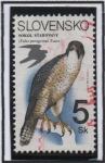 Stamps Slovakia -  Rapaces: Alcón Peregrino