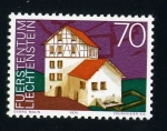Stamps Liechtenstein -  serie- Edificios característicos