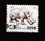 Stamps North Korea -  Rinoceronte