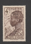 Stamps : Africa : Ivory_Coast :  Peinado tradicional mujer eboué