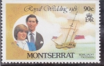 Stamps United Kingdom -  Carlos de Inglaterra Lady Di - MONTSERRAT