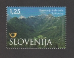 Stamps Slovenia -  Los tres valles de la región de Solcavsko de Solvasde Sol