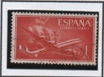 Stamps Spain -  Super Constelación y Nao Santa María