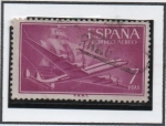 Stamps Spain -  Super Constelación y Nao Santa María