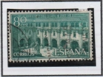 Stamps Spain -  Monasterio d' Samos: Claustro