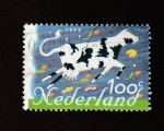 Stamps Netherlands -  Perro saltando