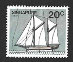 Sellos de Asia - Singapur -  340 - Velero