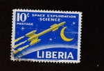 Stamps Liberia -  Exploración del espacio