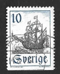 Stamps Sweden -  738 - Buque de Guerra