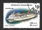 Sellos del Mundo : Africa : Madagascar : 1251 - Barcos Contemporáneos