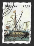 Sellos de America - Guyana -  2353 - Barco