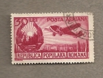 Stamps Romania -  Avión con simbolo de la república