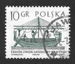 Sellos de Europa - Polonia -  1300 - Barcos Antiguos