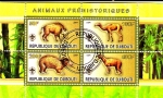 Stamps Djibouti -  ANIMALES PREHISTÓRICOS