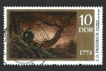 Stamps Germany -  1558 - Pintura de  Caspar David Friedrich (DDR)