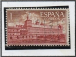 Stamps Spain -  Monasterio d' San Lorenzo: Fachada y Jardin