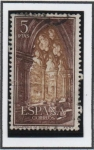 Sellos de Europa - Espa�a -  Monasterio d' Santa María d' Poblet: Claustro
