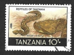 Sellos de Africa - Tanzania -  371 - Víbora Bufadora